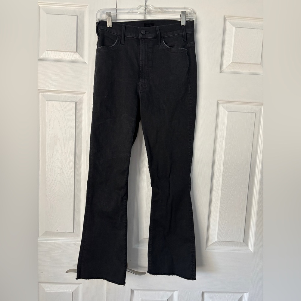 NWOT Mother Jeans: The Hustler Ankle Fray, black